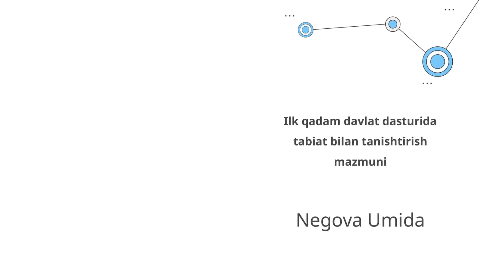 Ilk qadam davlat dasturida tabiat bilan tanishtirish mazmuni