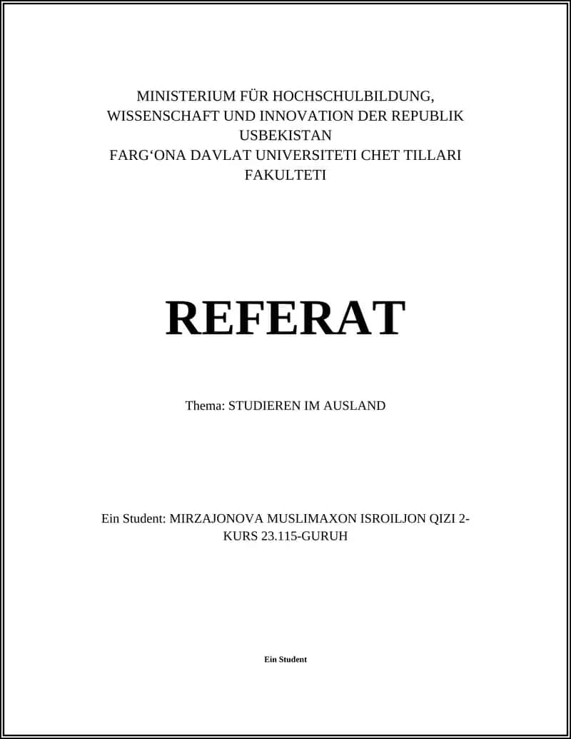 Wahl des Studienlandes in Deutschland