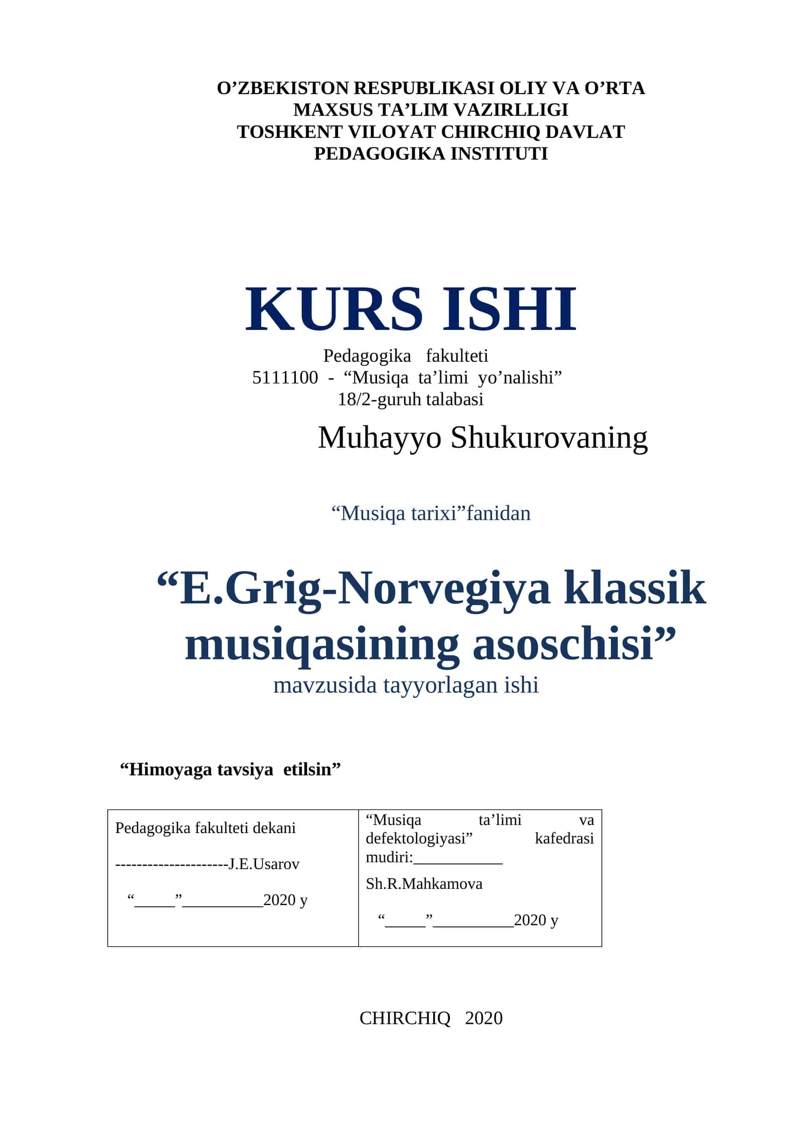 E.Grig-Norvegiya klassik musiqasining asoschisi