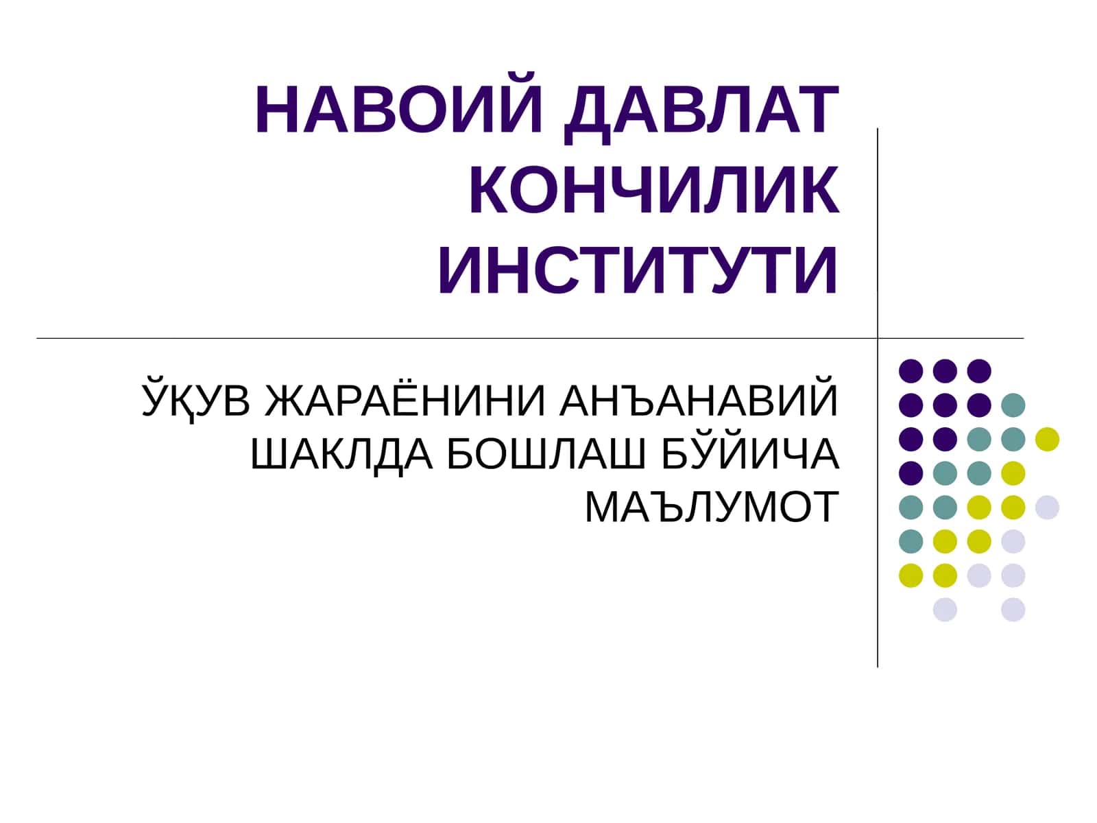 НАВОИЙ ДАВЛАТ КОНЧИЛИК ИНСТИТУТИ