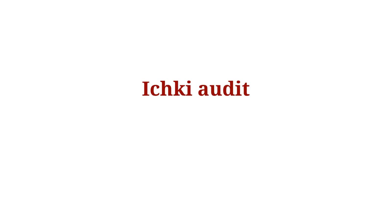 Ichkiaudit
