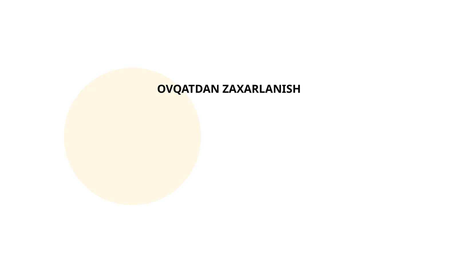 Ovqatdan zaxarlanishning ta'rifi va turlari