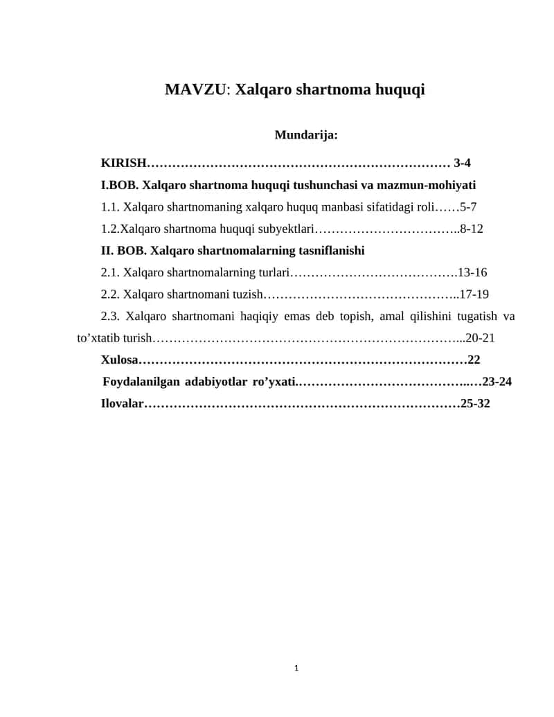 Xalqaro shartnoma huquqi