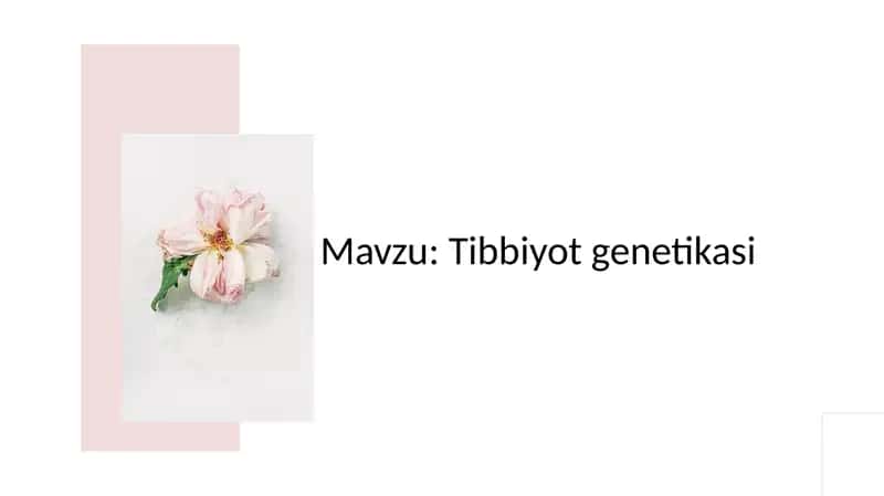 Tibbiyot genetikasi