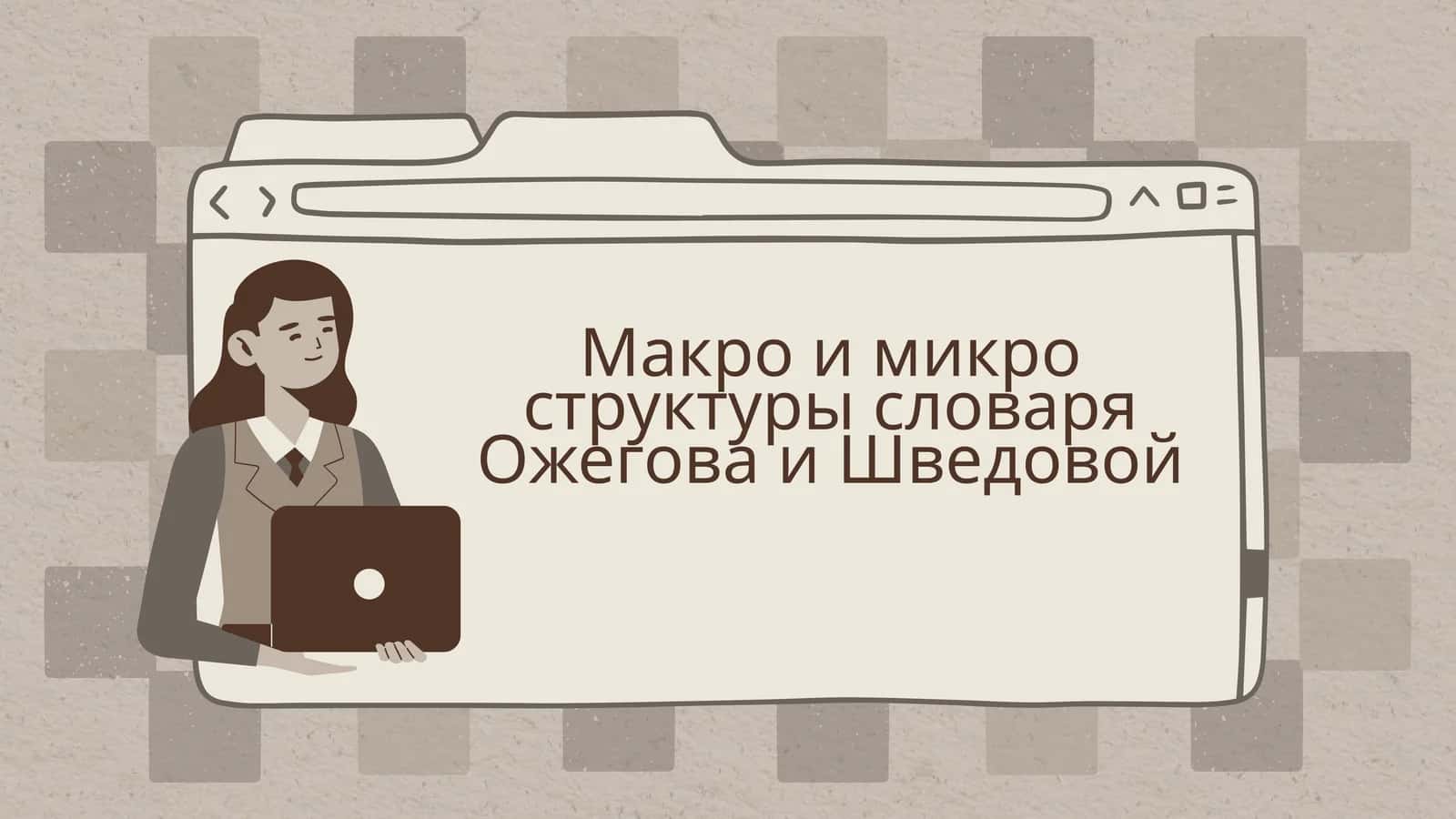 Макро и микро структуры словаря Ожегова и Шведовой