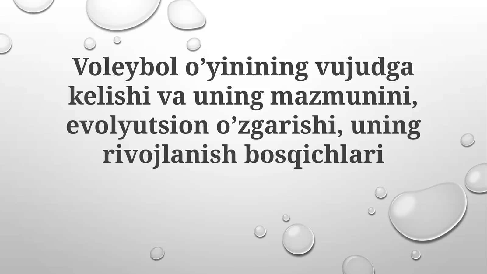 Voleybol aylandi
