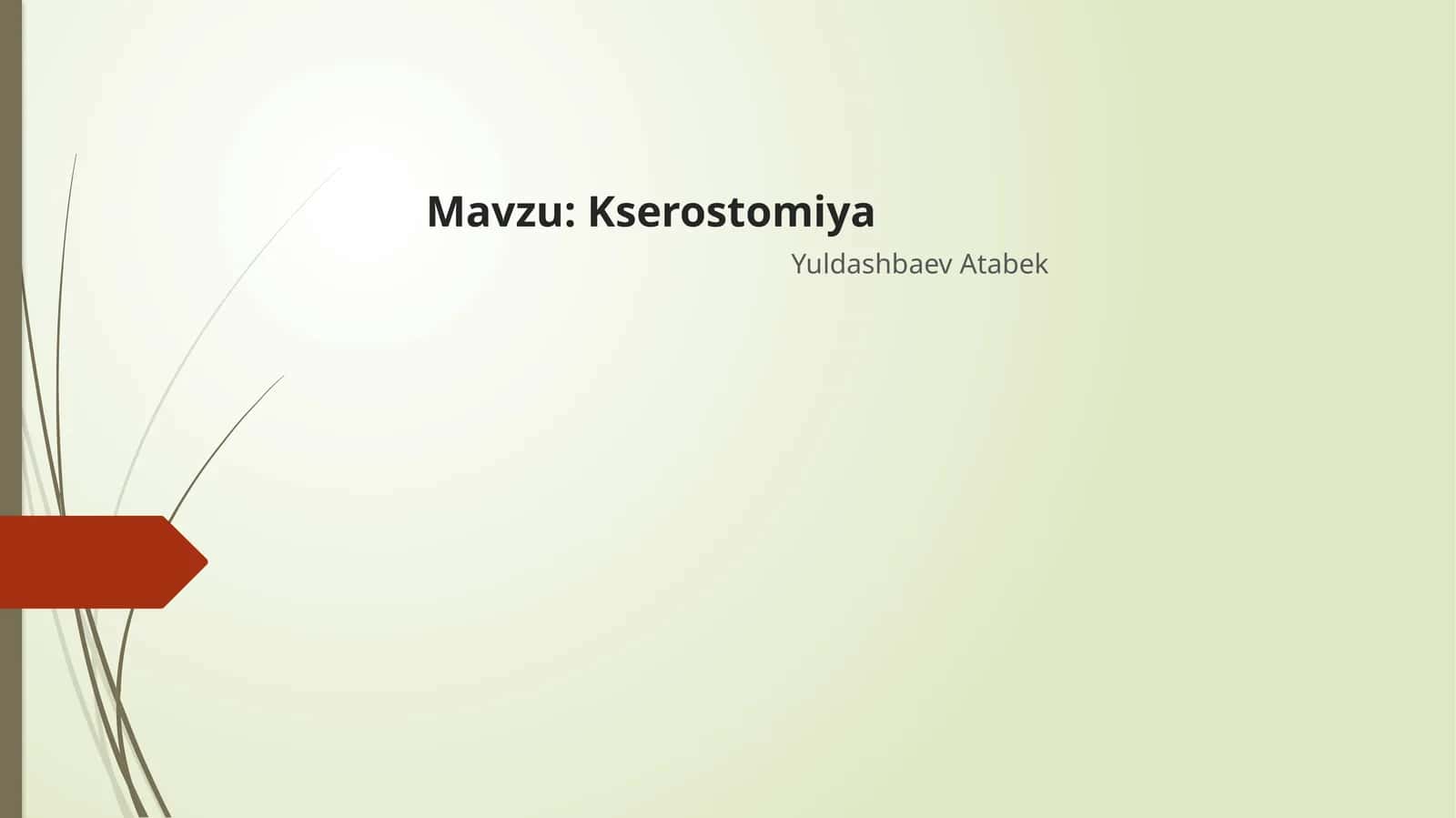Kserostomiya