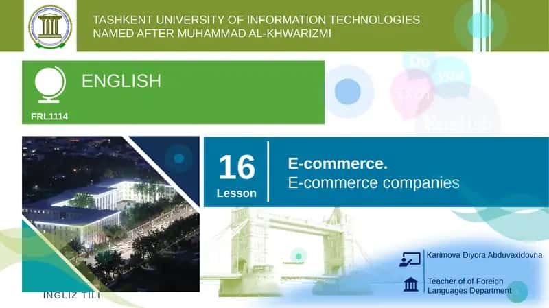 E-commerce Lesson 1