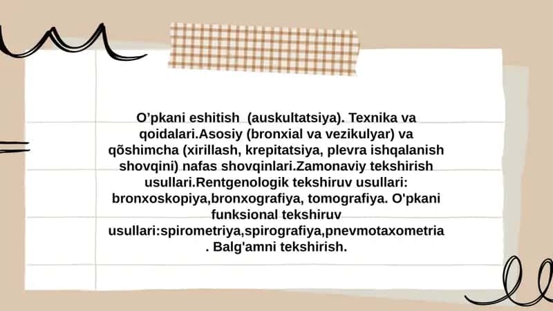 O’pkani eshitish (auskultatsiya). Texnika va qoidalari