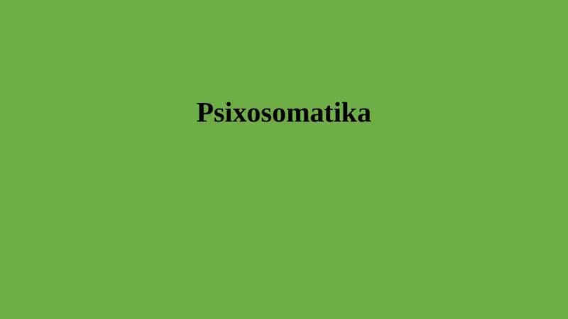 Psixosomatika