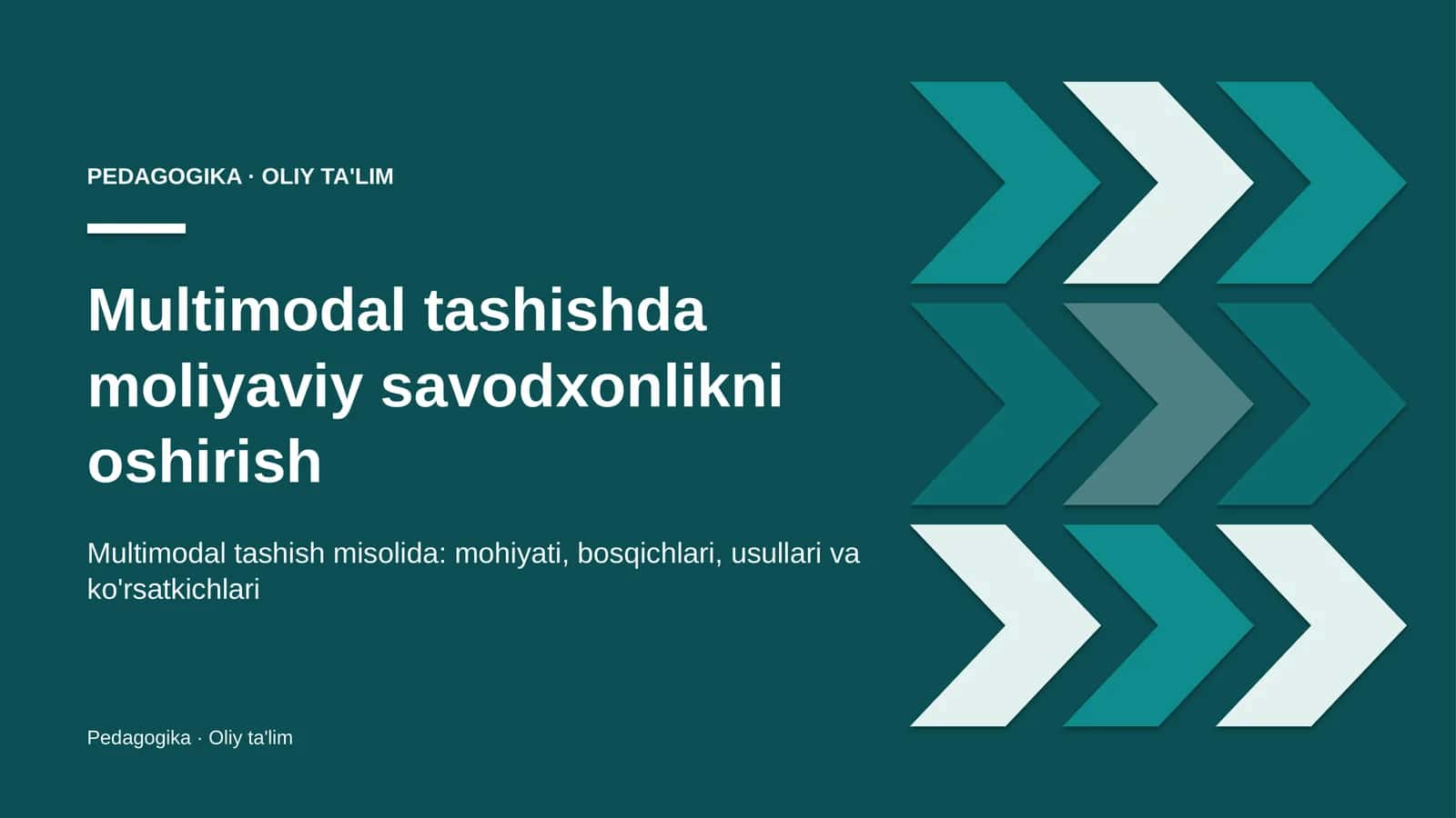 multimodal tashishda moliyaviy savodxonlikni oshirish 6998