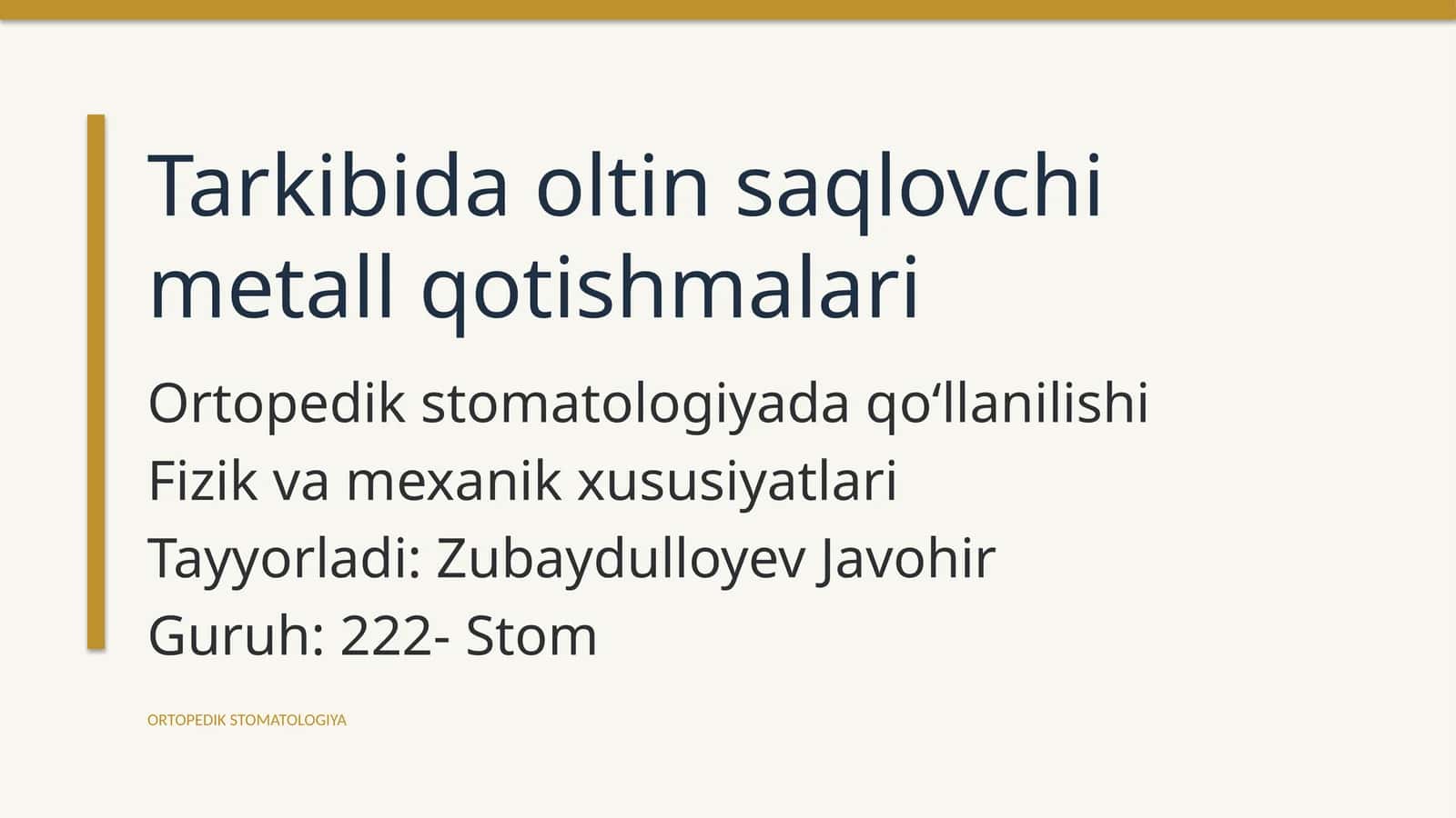 Oltin saqlovchi metall qotishmalari