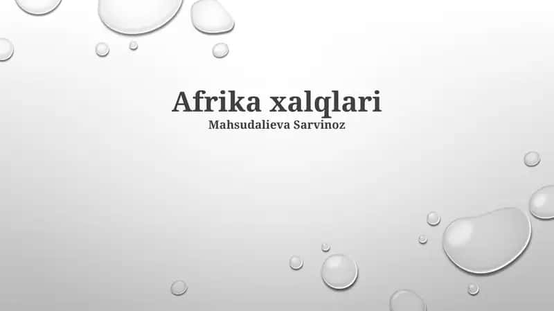 Afrika xalqlari