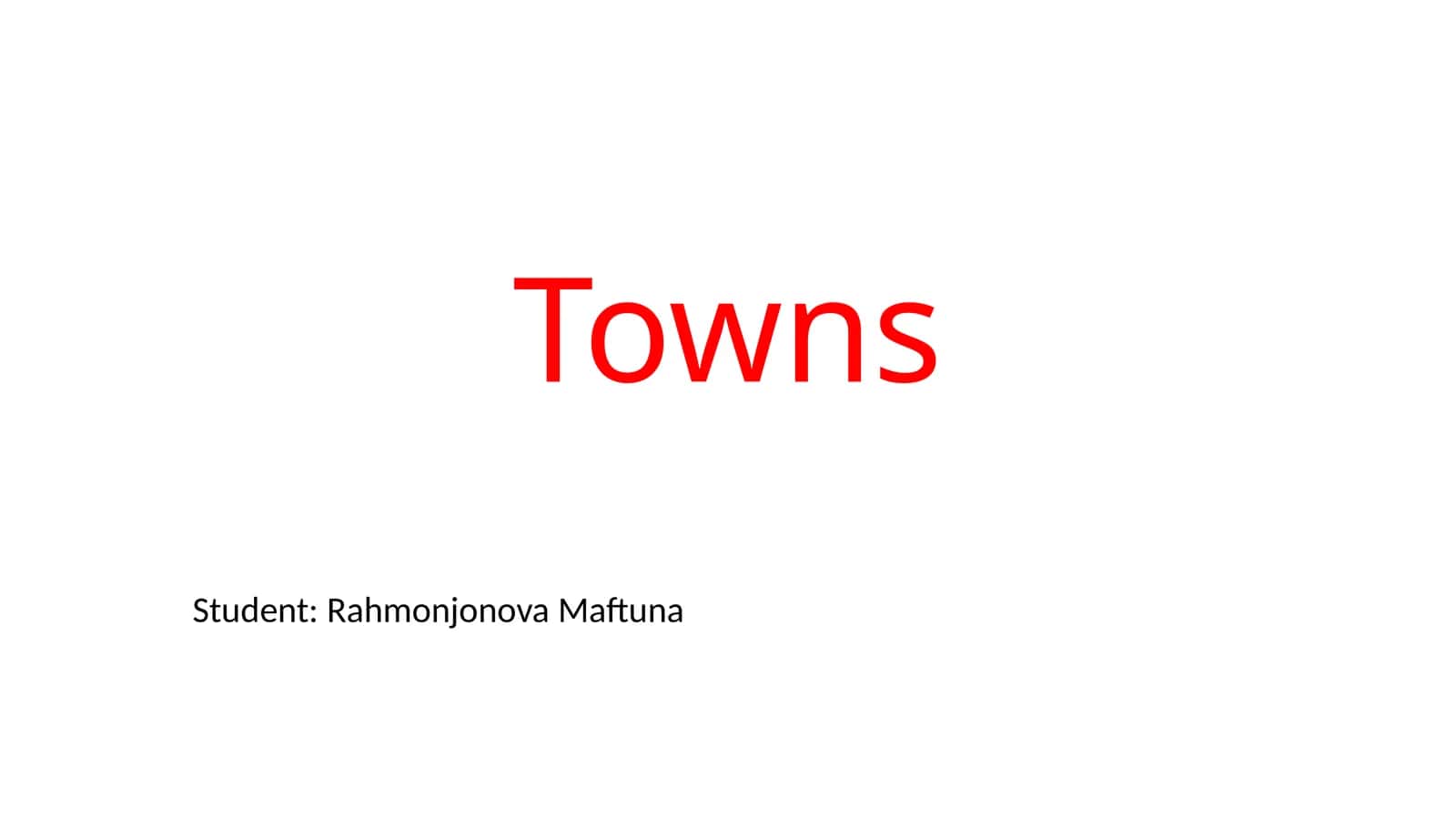 Towns