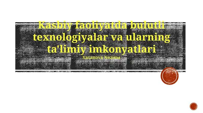 Bulut Texnologiyalari bo'yicha Ta'lim Imkoniyatlari