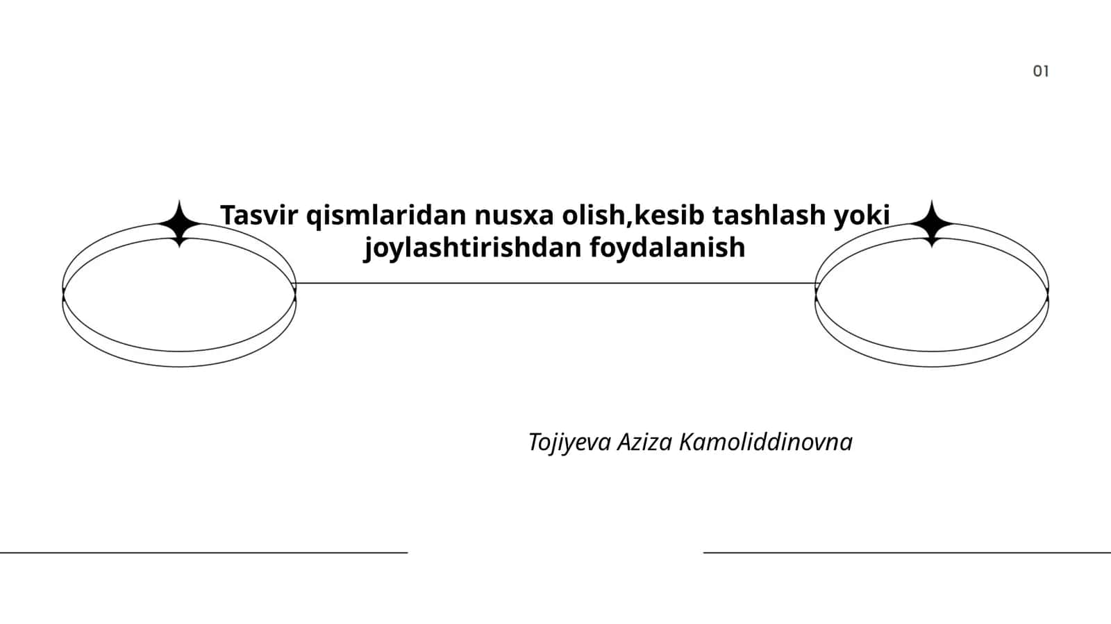 Tasvir qismlaridan nusxa olish,kesib tashlash yoki joylashtirishdan foydalanish