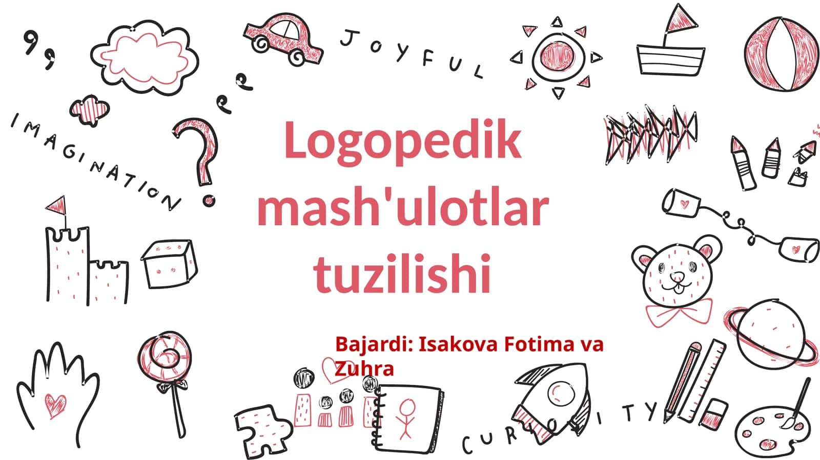 Logopedik mashg'ulot tuzilishi