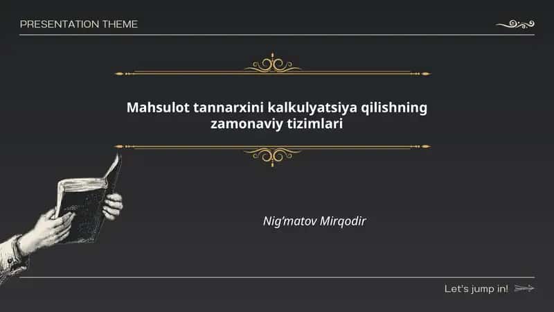 Zamonaviy tannarx hisoblash metodlari