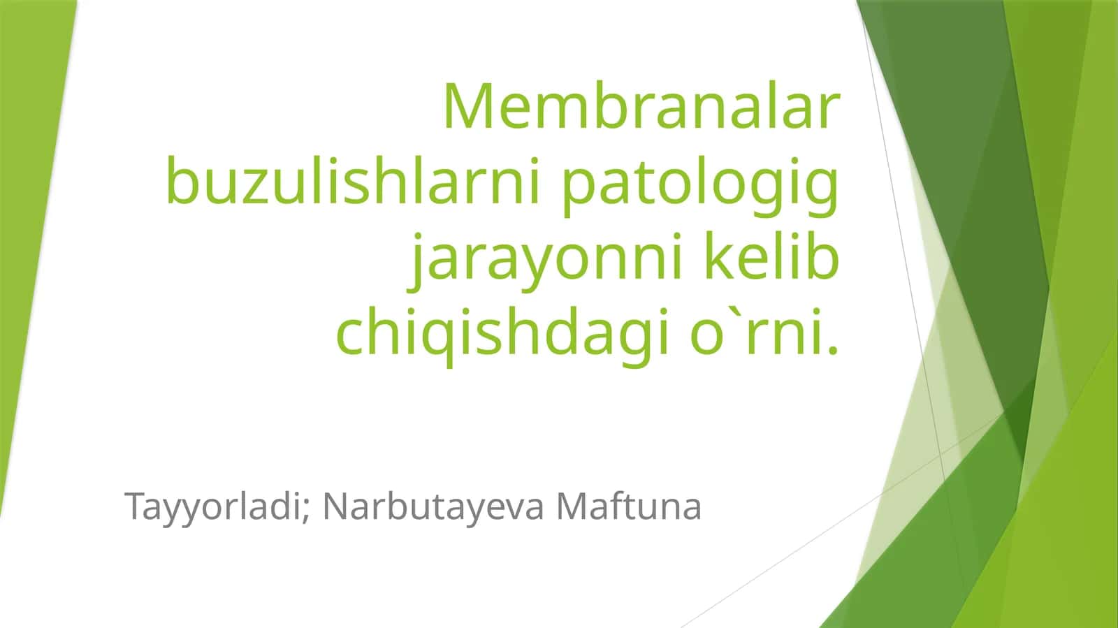 HUJAYRA MEMBRANASINING TUZILISHI VA UNING AHAMIYATI