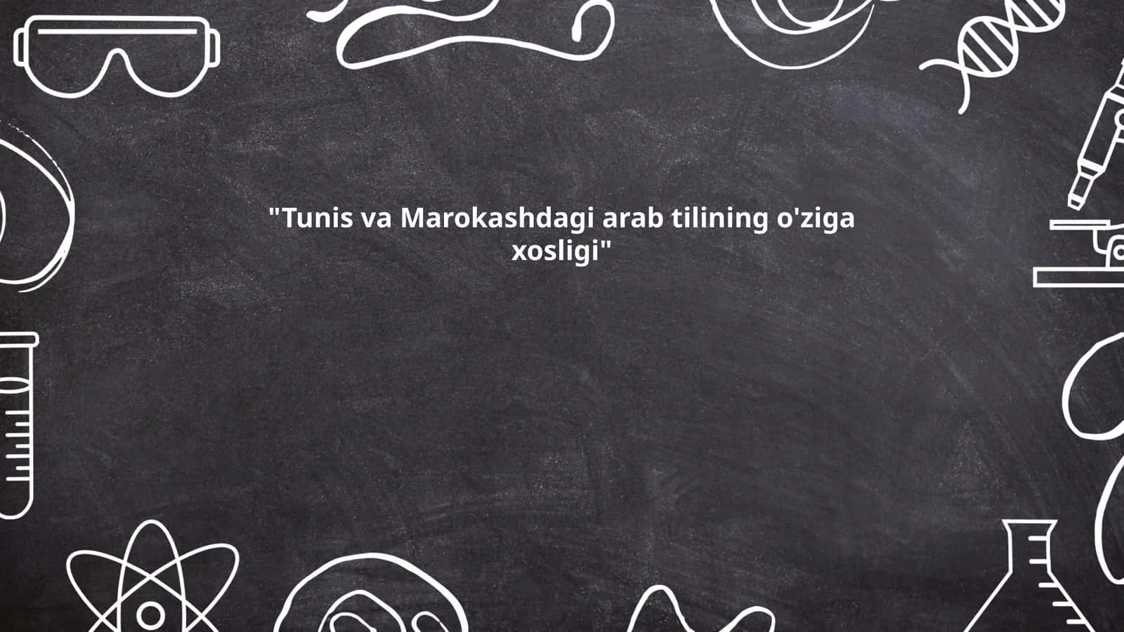 Tunisdagi arab tilining lahjalari