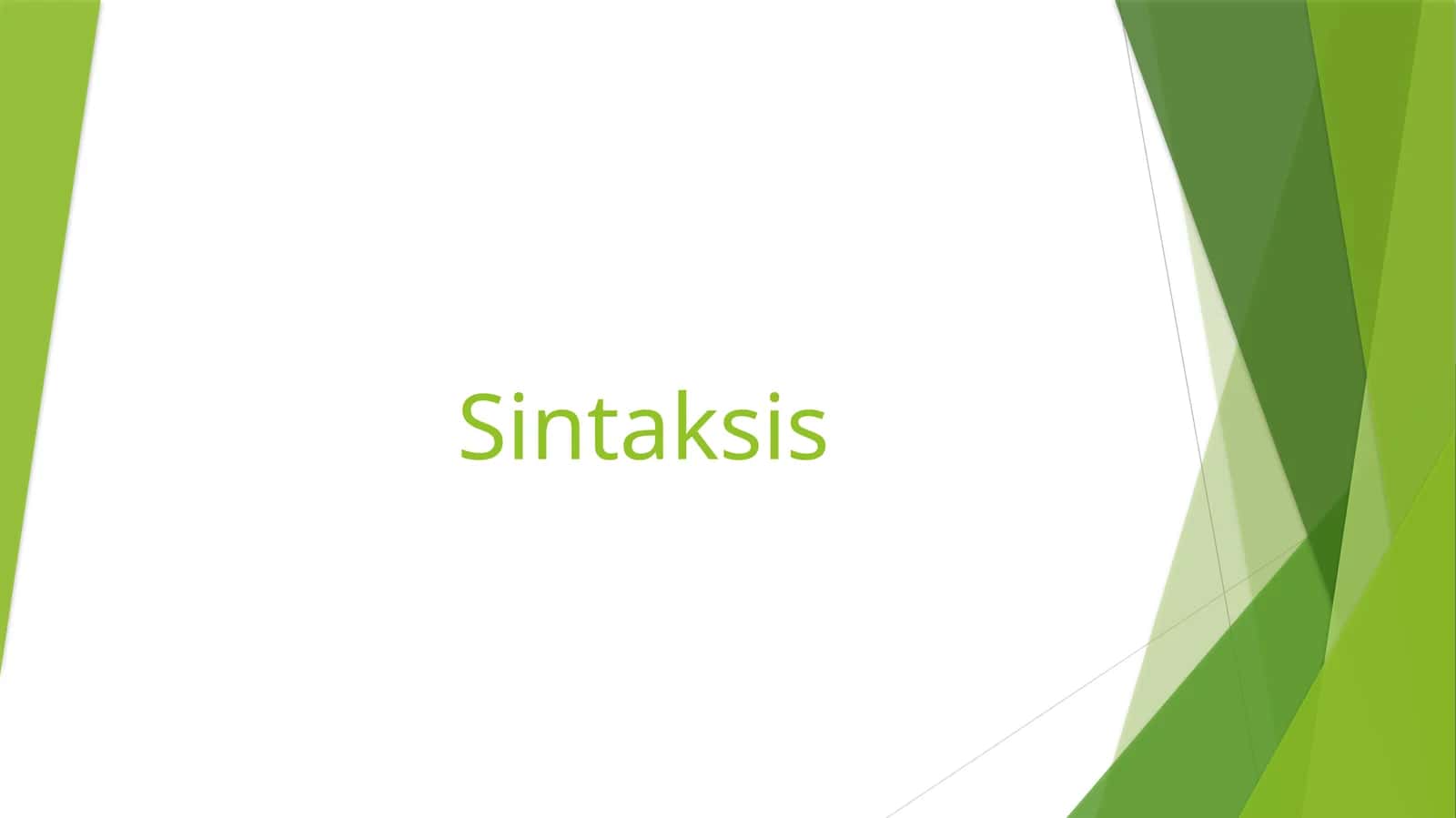 Sintaksis