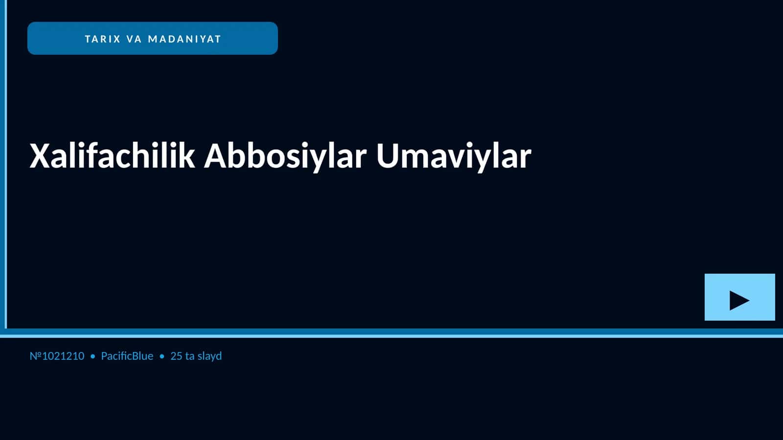 Xalifachilik Abbosiylar Umaviylar