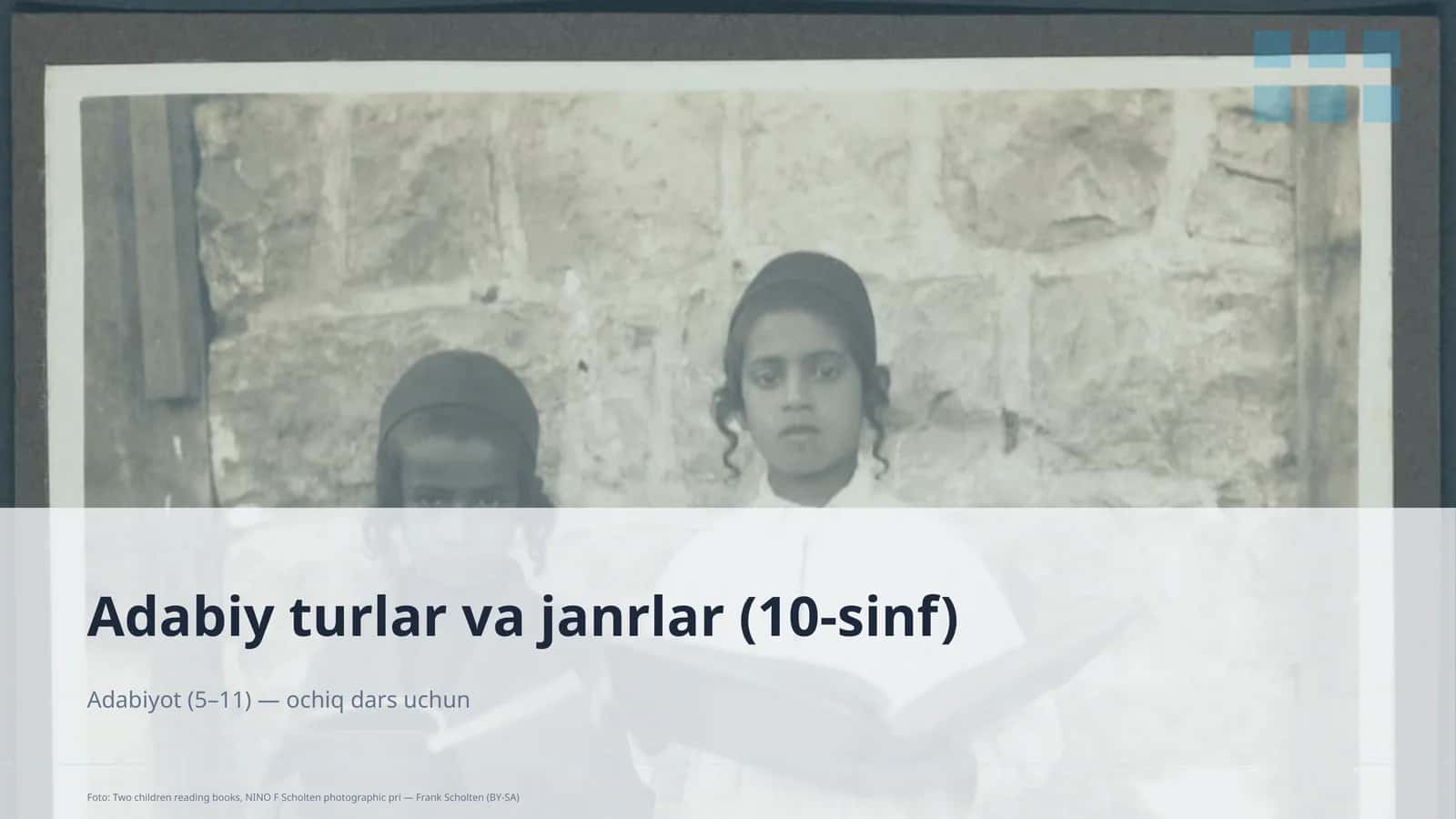 Adabiy turlar va janrlar (10-sinf)