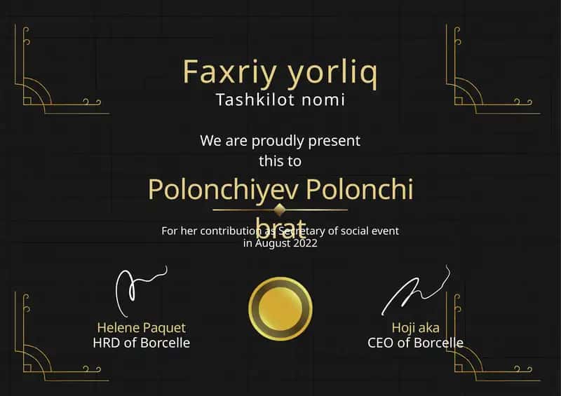 Faxriy yorliq shablon PowerPoint