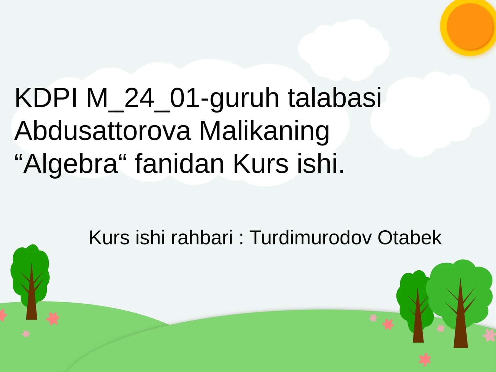 Algebra kursi
