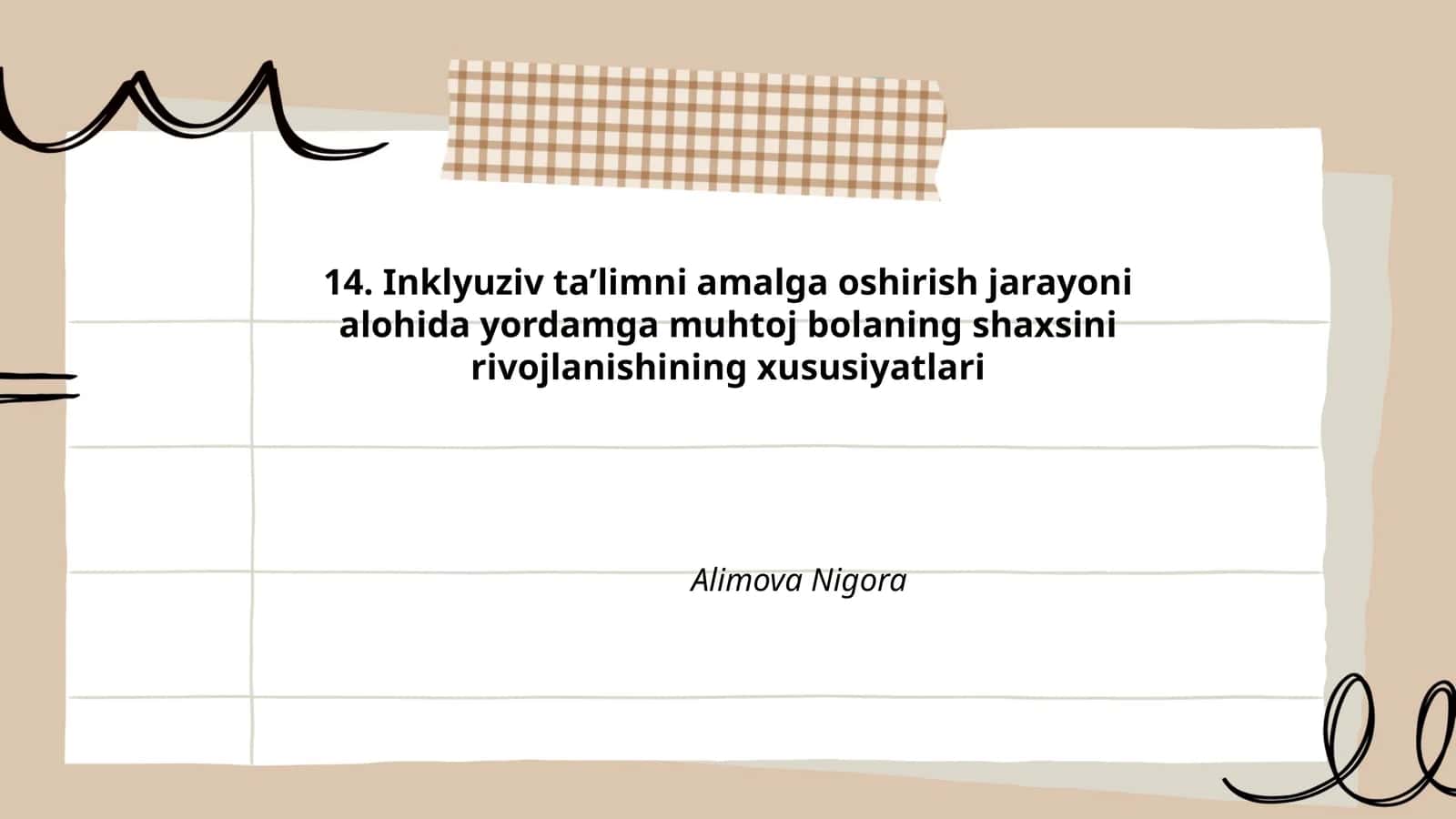 Inklyuziv ta'limning asosiy prinsiplari