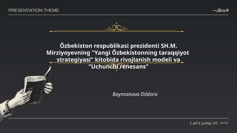 Yangi Õzbekistonning taraqqiyot strategiyasi