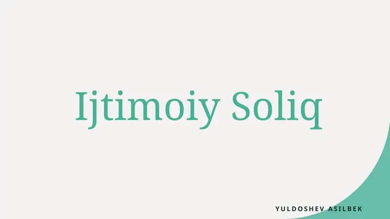 Ijtimoiy Soliq