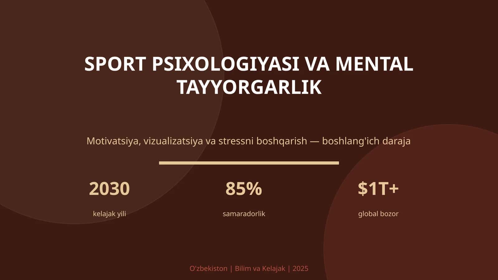 SPORT PSIXOLOGIYASI VA MENTAL TAYYORGARLIK