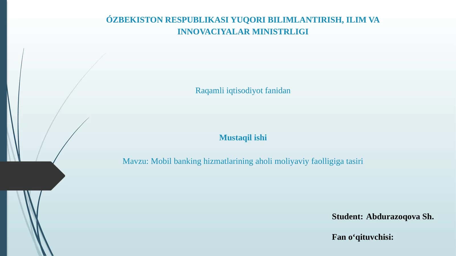 Mobil Banking Xizmatlarining Moliyaviy Faolligi