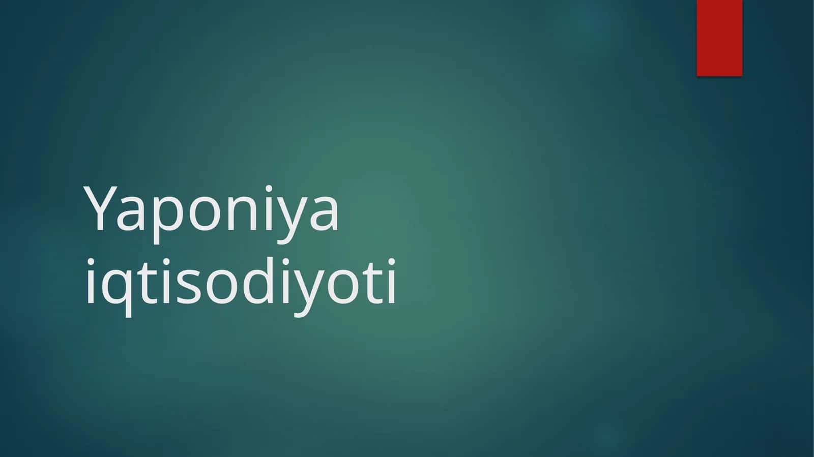 Yaponiya iqtisodiyoti