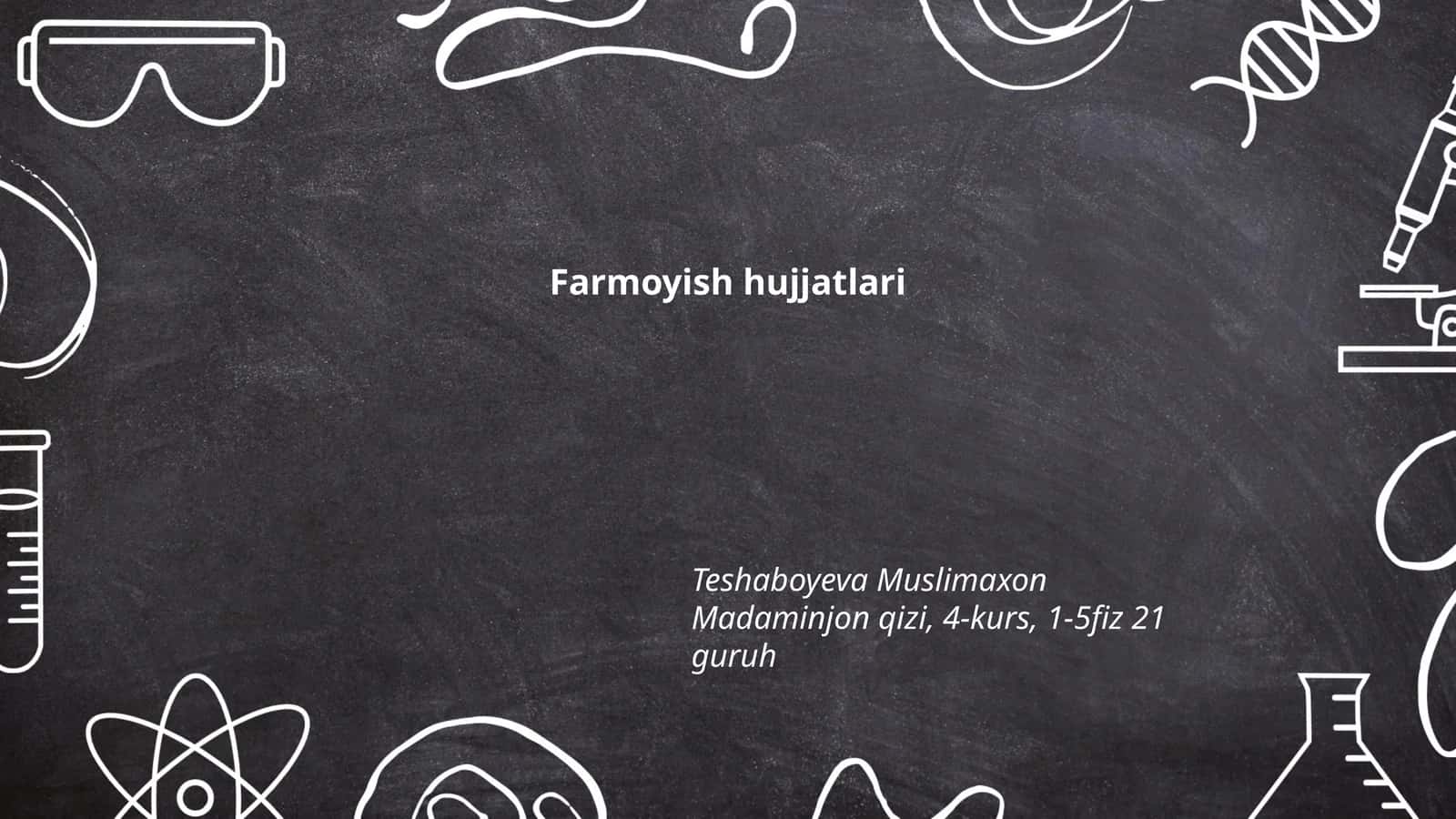 Farmoyish hujjatlari