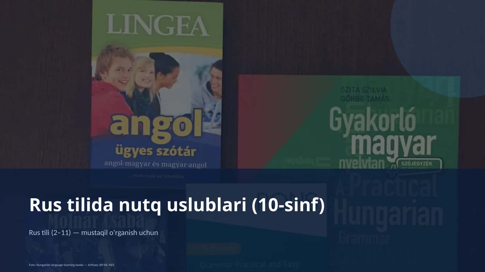 Rus tilida nutq uslublari (10-sinf)