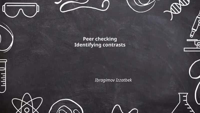 Peer checking and Identifying Contrasts
