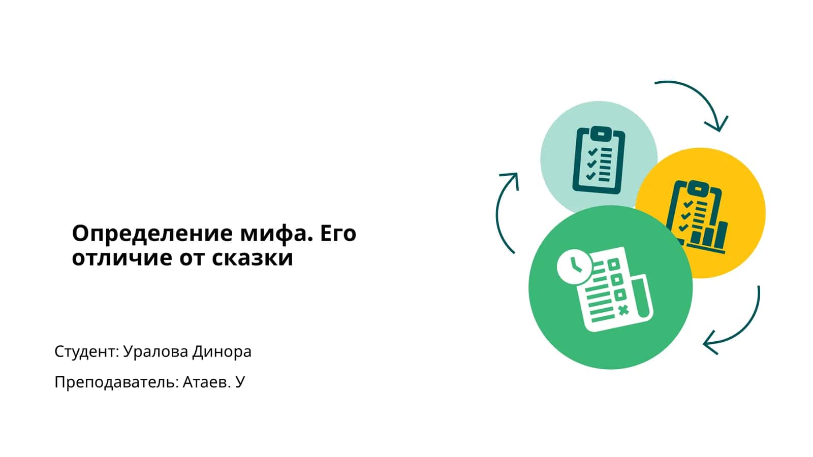 Определение мифа. Его отличие от сказки