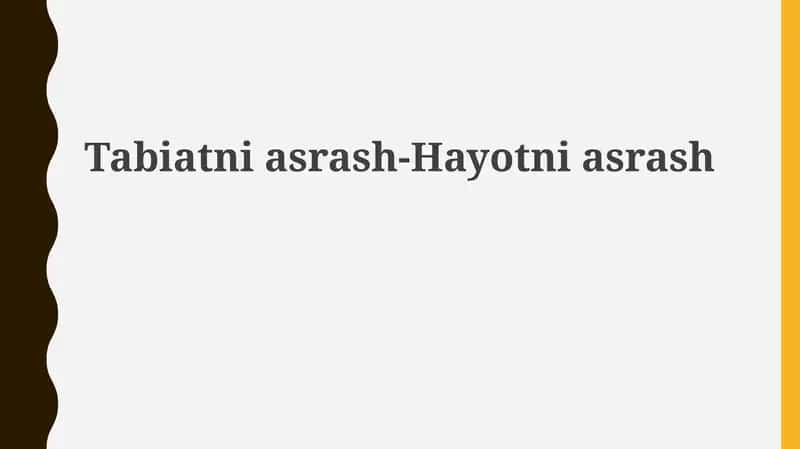 Tabiatniasrash-Hayotniasrash