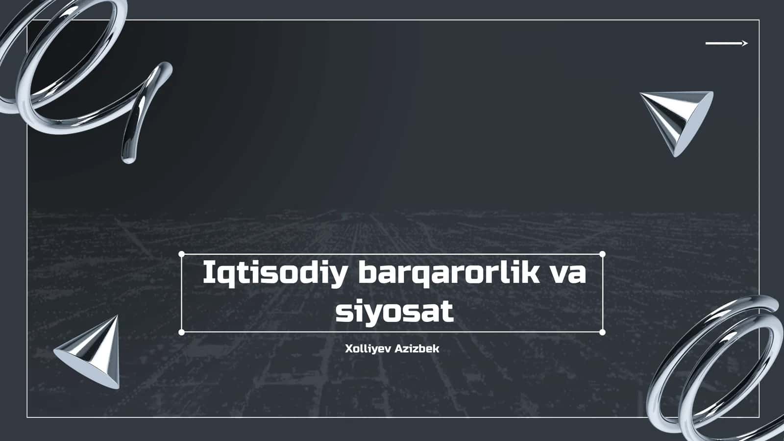 Iqtisodiy Barqarorlik Tushunchasi