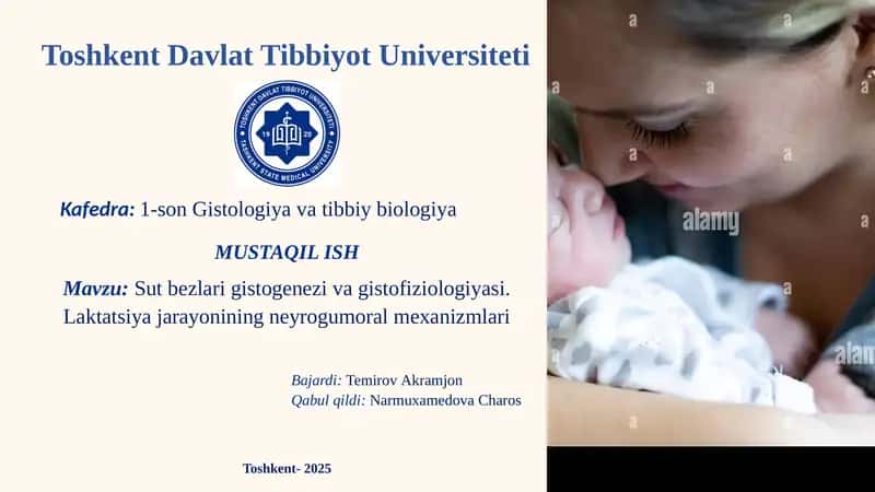 Sut bezlari gistogenezi va gistofiziologiyasi