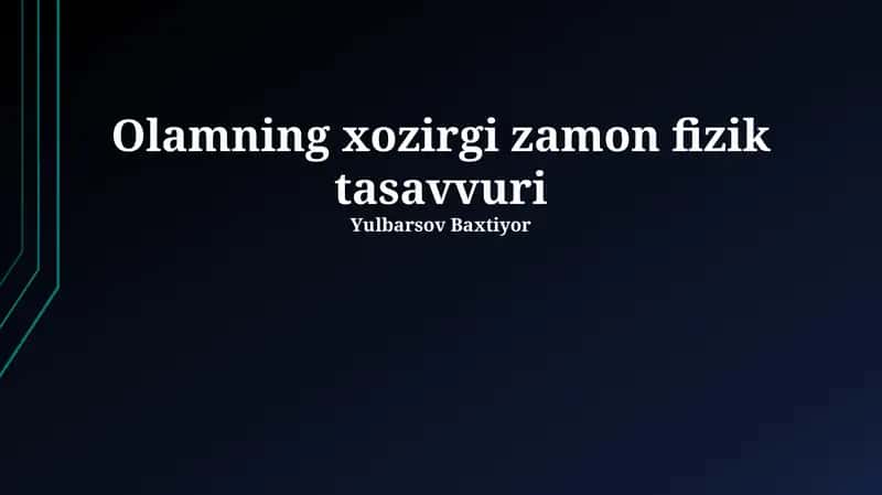 Katta Portlash Nazariyasi va Koinotning Evolyutsiyasi