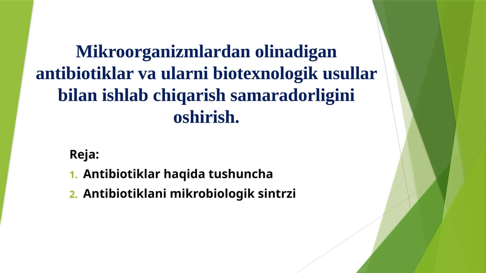 Antibiotiklar haqida tushuncha