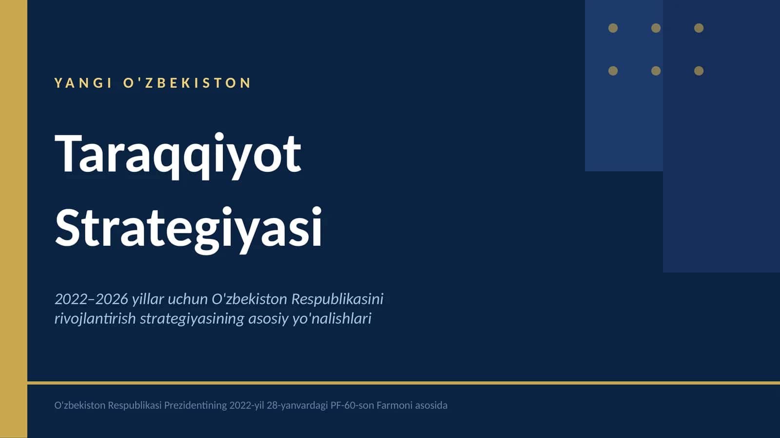 Yangi Oʻzbekiston Taraqqiyot strategiyasi