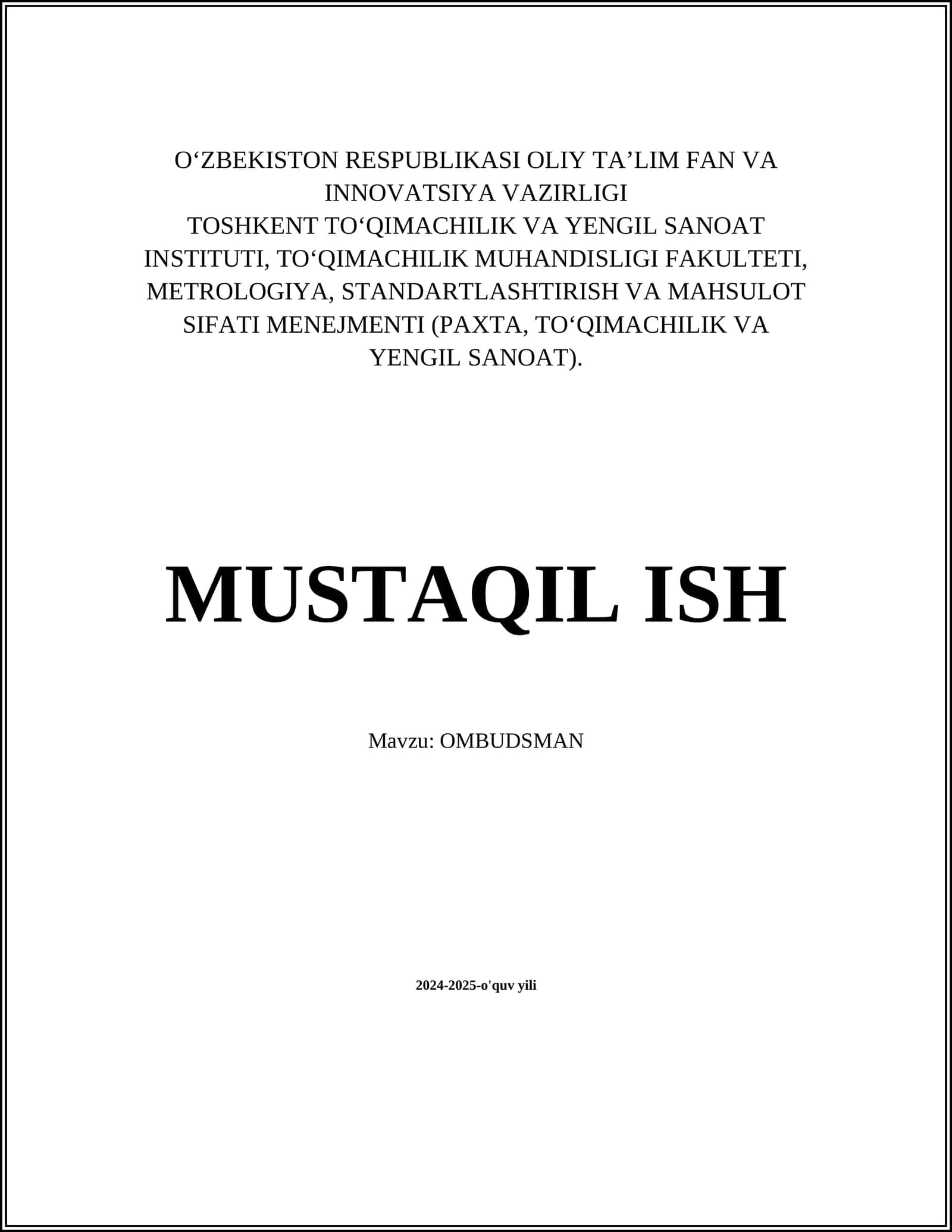 OMBUDSMAN