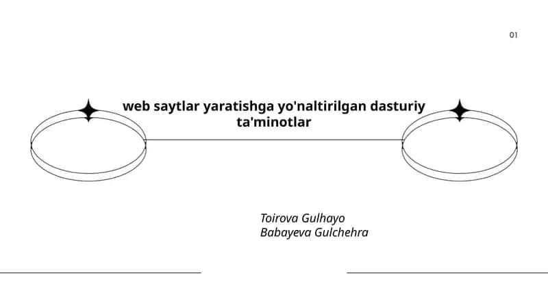 web saytlar yaratishga yo'naltirilgan dasturiy ta'minotlar