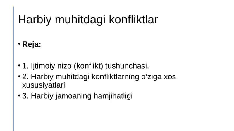 Harbiy muhitdagi konfliktlar