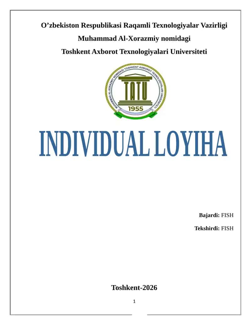 INDIVIDUAL LOYIHA 6-variant