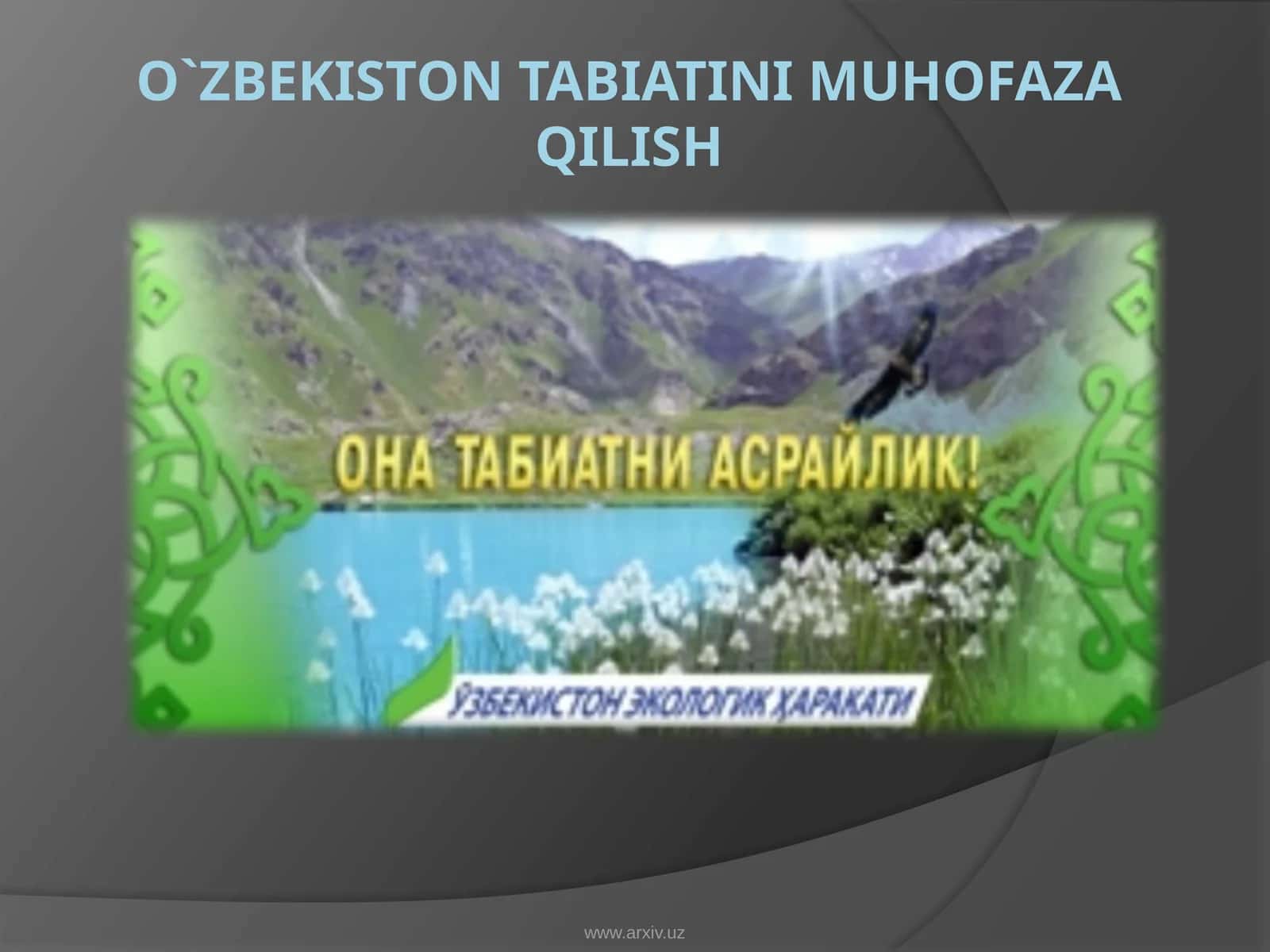 O`zbekiston tabiatini muhofaza qilish